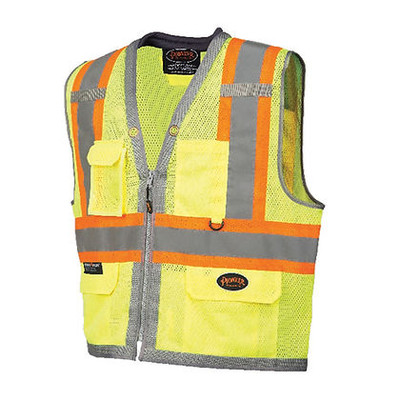 Pioneer Safety Hi-Vis Mesh Surveyor Vest with Padded Collar - M (V1010460U-M)