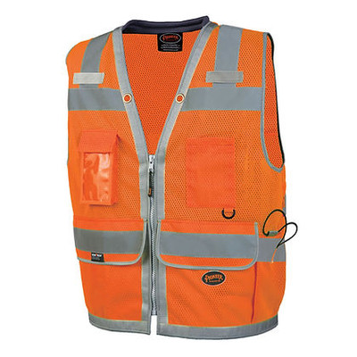 Pioneer Safety Mesh Surveyor Vest 3XL Hi-Vis Orange (V1011150U-3XL)