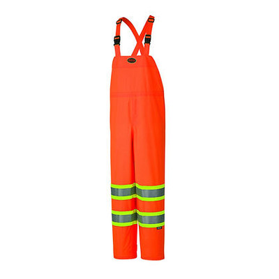 Pioneer Safety Waterproof Safety Bibs - Hi-Vis Orange - L (V1060460U-L)