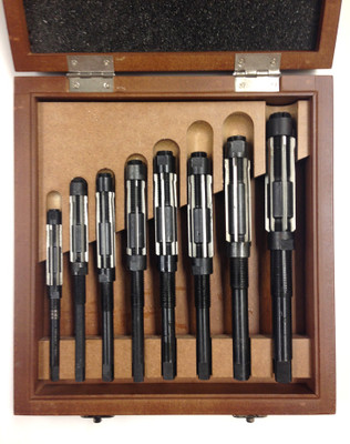 HHIP A-H 8 PIECE HIGH SPEED STEEL ADJUSTABLE BLADE REAMER SET (2006-0026)