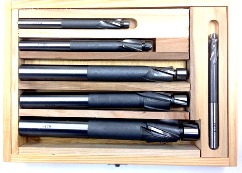 HHIP 6 PIECE HIGH SPEED STEEL 3 FLUTE SOLID PILOT COUNTERBORE SET (2007-0003)