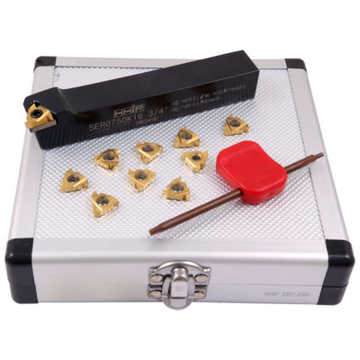 HHIP 3/4" EXTERNAL INDEXABLE THREADING TOOL HOLDER & INSERT KIT (2301-2000)
