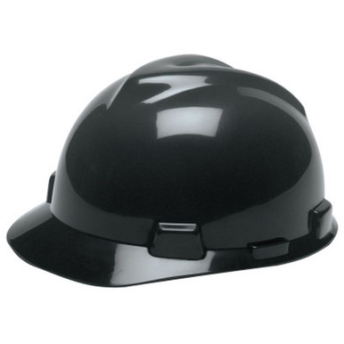 Opens dialog MSA 475371 V-Gard Protective Hat, Fas-Trac III, Ratchet, Full Brim, Slotted, Red