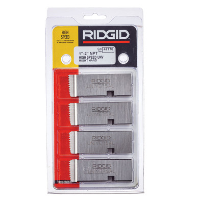 Opens dialog RIDGID 47785 1/2" to 3/4" - 14 NPT Universal Dies High Speed for Stainless Steel RH