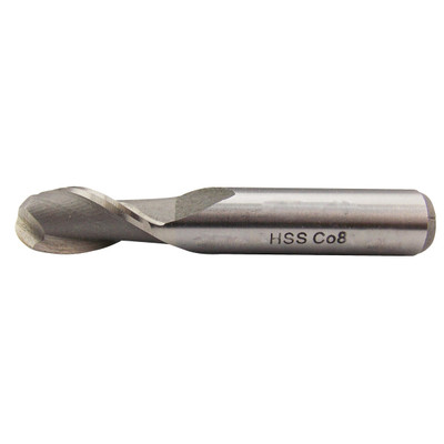 HHIP 1/4 X 3/8" 2 FLUTE M42 COBALT SINGLE END BALL END MILL (5842-0250)