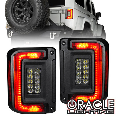 Oracle Lighting 2007-2017 Jeep Wrangler JK Flush Mount LED Tail Lights (5891-504, 5891-504-T)