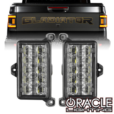 Oracle Lighting Jeep Gladiator JT Dual Function Amber/White LED Module Flush Tail Lights (5915-JT-023)