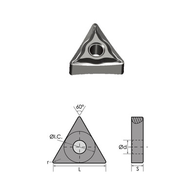HHIP TNMG-432-EM nc-TiAIN COATED CARBIDE INSERT-XAF795(6050-0432)