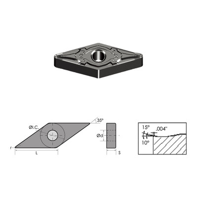 HHIP VNMG-331-EM nc-TiAIN COATED CARBIDE INSERT (6051-0331)