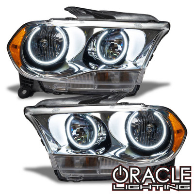 Oracle Lighting 2011-2013 Dodge Durango Non-HID Pre-Assembled LED Halo Headlights - (Chrome Housing) (7101-001, 7101-002, 7101-330, 7101-333, 7101-334, 7101-335, 7101-504)