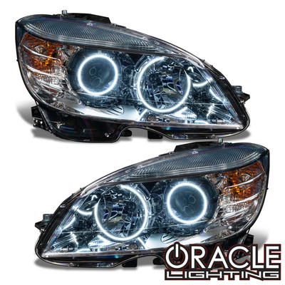 Oracle Lighting 2008-2011 Mercedes Benz C-Class Pre-Assembled Headlights - (Chrome Housing) (7115-001, 7115-330, 7115-333, 7115-334, 7115-335, 7115-504)