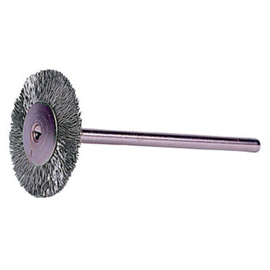 Opens dialog WEILER 26021 Miniature Stem-Mounted Wheel Brush 1-1/4" .005" Steel Wire 37000RPM