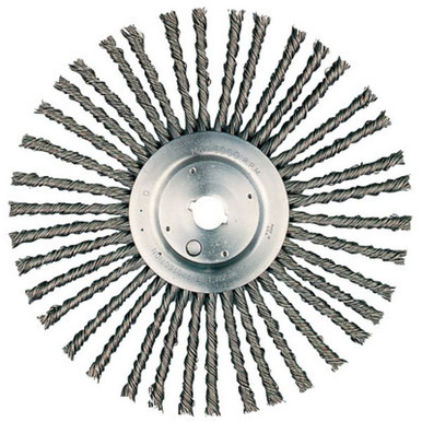 Opens dialog WEILER 94224 Joint/Crack Cleaning Brush 12" D x 3/8" W .035" Steel Wire 38 Knots (2pk)
