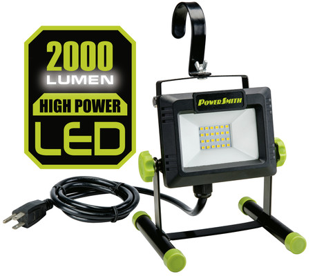 PowerSmith 2000 Lumen Portable LED Work Light with Tiltable Stand (PWLS020H)