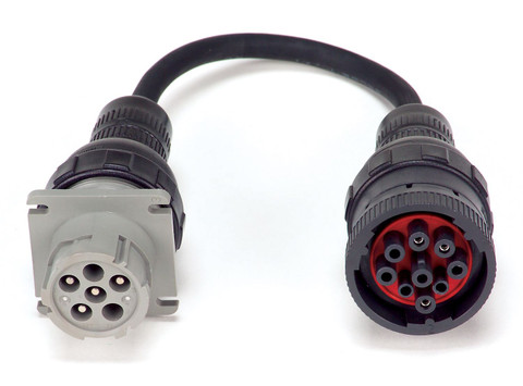 AutoMeter 6-Pin to 9-Pin Adapter Connects AC-26 to Heavy-Duty Vehicles with 9 Pins (AC25)