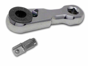 Vim Tools 1/4" Mini Ratchet Double Square Drive, Offset Female Sq. Dr. Handle (VIM16190)