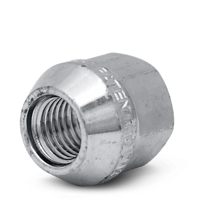 RHI Automotive 12X1.5 Open End Bulge Acorn (18 Point) 6 Lug 22mm/0.87" Zinc 20 Lugs, 4 Locks, 1 Key (8435K6-Z)