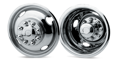 Mr. Lugnut 19.5" Stainless Steel Chevy 5-Lug Front 10-Lug Rear Dually Set (WS319C10)