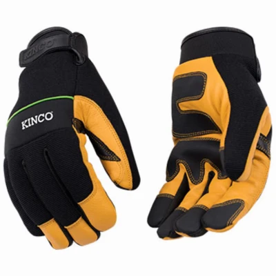 Men's Large Goatskin Work Gloves With Reinforced Grip & Knuckle Protection