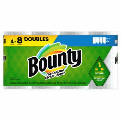 4-pack 82-sheet 2-ply Paper Towels – White, Recycled Materials