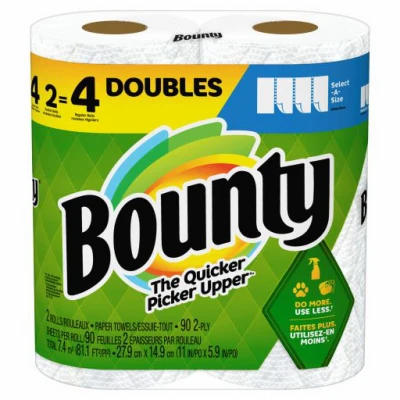 2-ply Paper Towels, 82 Sheets Per Pack, 2-pack, White, Recycled Content