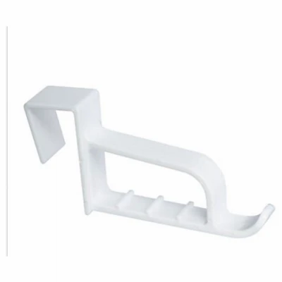 Durable White Plastic Over-the-door Hook For Efficient Storage