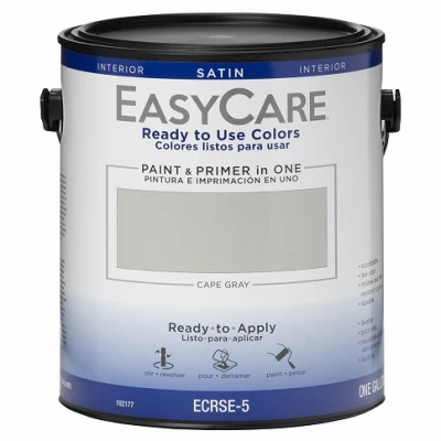 Cape Gray Satin Interior Latex Paint & Primer – 1 Gallon Ready-to-use