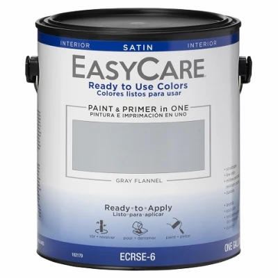 Gray Flannel Satin Interior Latex Paint - 1 Gallon Ready-to-use