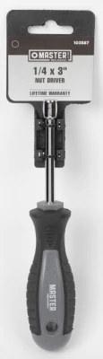 1/4 Inch Drive Round Nut Driver With Tpr Handle