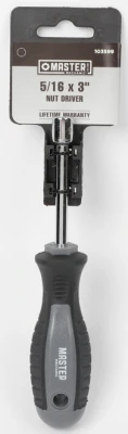 5/16" X 3-1/4" Round Solid Nut Driver With Ergonomic Handle