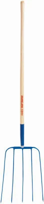 Razor-back 5-tine Barley & Straw Fork With 54-inch Wooden Handle