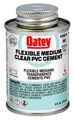 4 Oz Clear Pvc Pipe Cement For Durable Plumbing Repairs