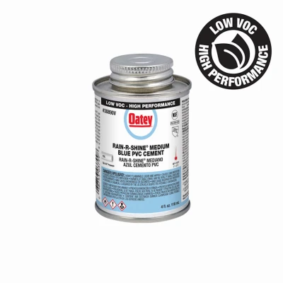 Rain-r-shine 4 Oz Medium Bodied Blue Pvc Pipe Cement – Strong, Versatile Bonding