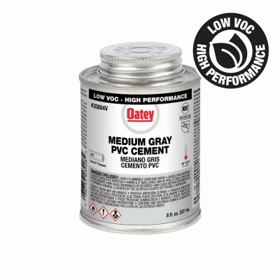 8 Oz Gray Medium-bodied Pvc Pipe Cement For Durable Bonding