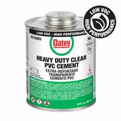32 Oz Clear Heavy-duty Pvc Pipe Cement For Strong Bonds
