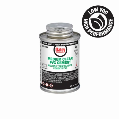 4 Oz Clear Medium-bodied Pvc Pipe Cement For Durable Bonds