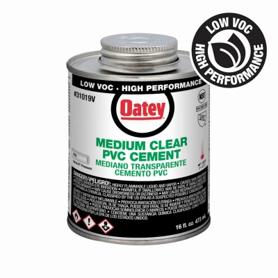 16 Oz Clear Pvc Pipe Cement Adhesive For Plumbing & Repairs