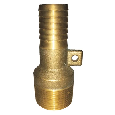 1" Brass Male Plumbing Adapter With Barbed End & Rope Loop