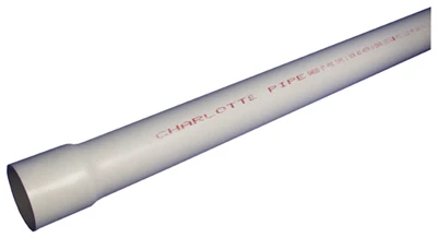 Schedule 40 Drain Waste Vent Polyvinyl Chloride Pipe, Bell End, Foam Core, 3 Inch Diameter By 20 Feet Length