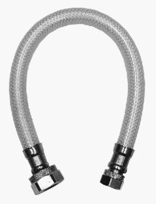 Faucet Connector, Reinforced Poly Vinyl, 3/8 Compression X 1/2 Fip X 12 Inches