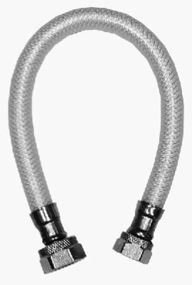 Lead-free 1/2 Inch Compression To Female Iron Pipe Faucet Connector - 12 Inch Reinforced Polyvinyl