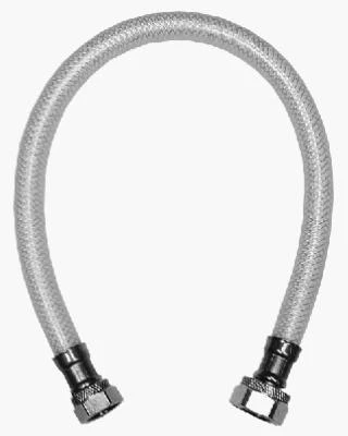 Faucet Connector, Reinforced Poly Vinyl, 1/2 Compression X 1/2 Fip X 20 In.
