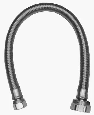 Lead-free 1/2 Inch Stainless Steel Faucet Connector – 16 Inch Length
