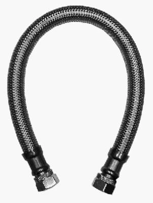 Lead-free 3/8" Compression Stainless Steel Faucet Connector - 12" Length