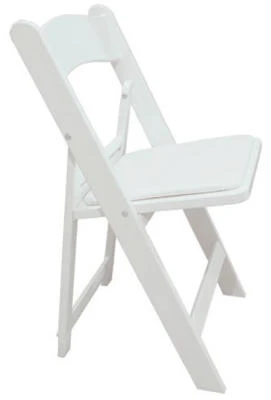 Lightweight White Resin Folding Chair – Durable & Portable Seating