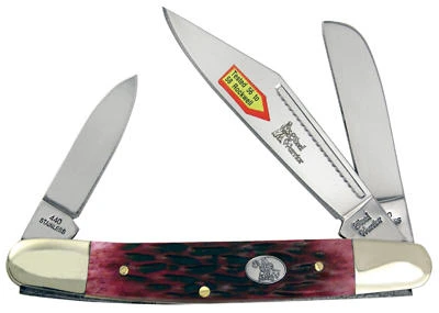 Wrangler Pocket Knife With Triple Blades & Bone Handle In Cancun Blue