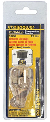 1/2 Inch Oak Flat Head Wood Plugs – 20 Pack