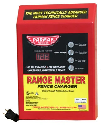 Range Master Electric Fence Charger With Digital Meter & Alarms - 100 Mile Range
