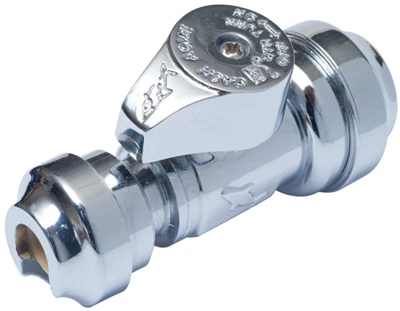 1/2" Ptc To 1/4" Brass Straight Stop Valve