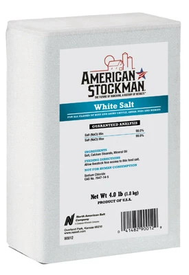 Premium 4 Lb White Mineral Brick For Livestock Nutrition